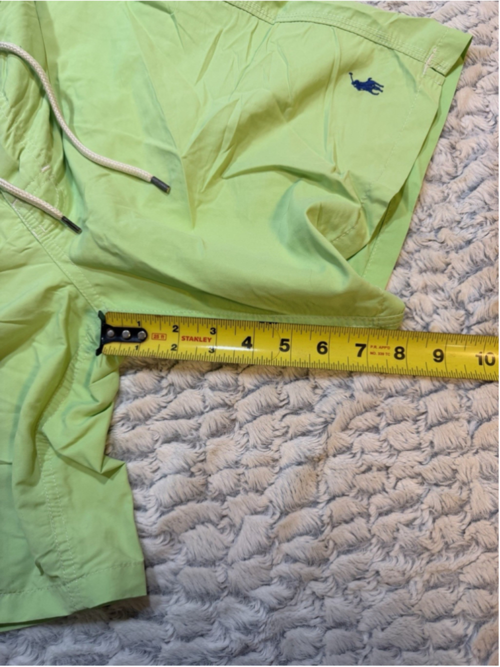 Polo Ralph Lauren Men’s Green Logo Swim Shorts Size S Drawstring Lined Elastic - Picture 4 of 10